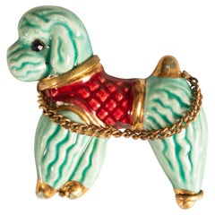 Broche «caniche» de Schiaparelli, obra de Lucien Neuquelman, circa 1945-1950