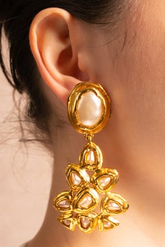 Chanel "Le look cuir" Earrings by Karl Lagerfeld, Fall 1992–1993