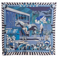 Hermès "Pony Pit Stop" Reversible Scarf by Ugo Bienvenu 2026