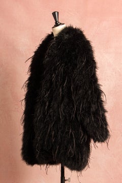 Azzaro feather coat by Loris Azzaro, circa 1975–1980