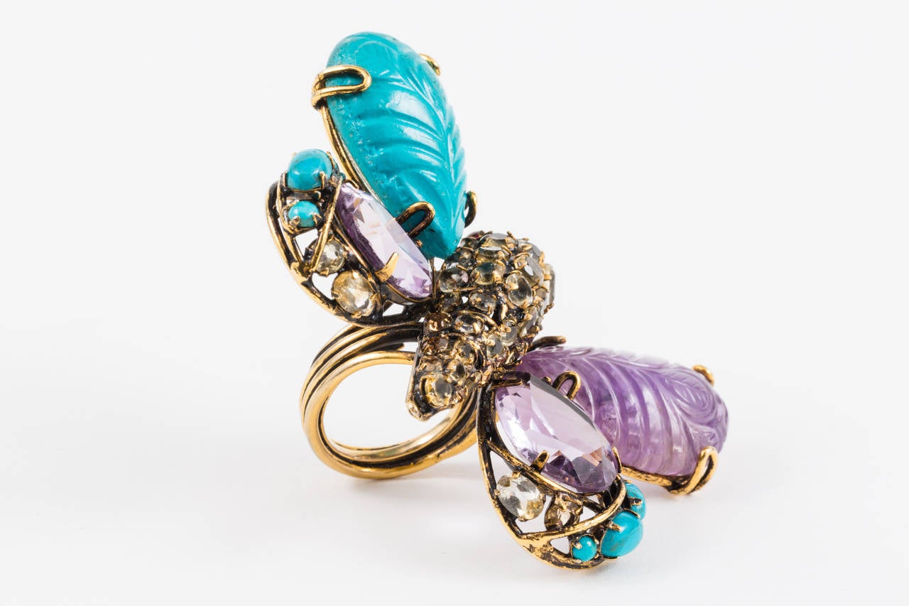 Impressive Iradj Moini Butterfly Ring In Excellent Condition In Palm Desert, CA