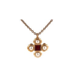 Chanel Maltese Cross Pendant at 1stDibs