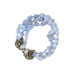 Iradj Moini Triple Strand Chalcedony Necklace 11