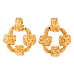 Christian Lacroix Chunky Gold Earrings