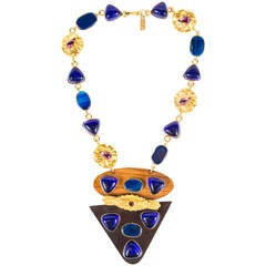 Triangular Mixed Materials Yves Saint Laurent Necklace 4