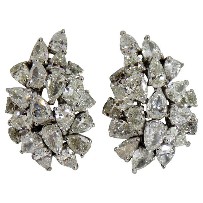 Diamond Cocktail Earrings For Sale at 1stDibs