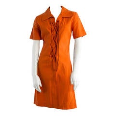 YVES SAINT LAURENT Orange Safari Dress