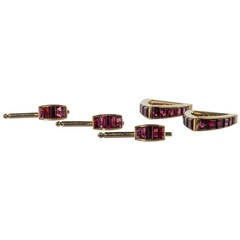 Cartier Ruby Yellow Gold Gentleman's Dress Set