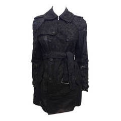 Tao Black Lace Trench Coat