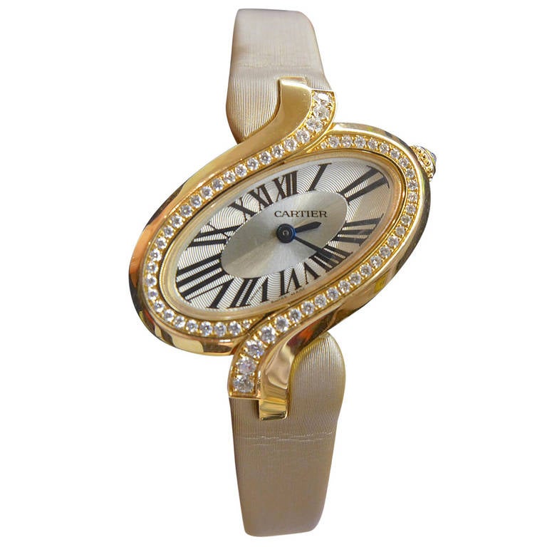 Cartier Lady
s Rose Gold and Diamond Delice Wristwatch