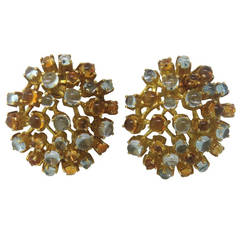 Ilias Lalaounis Moonstone Citrine Gold Earrings 6