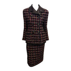 Chanel Multicolored Tweed Skirt Suit