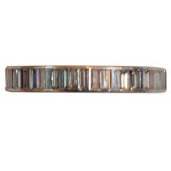 1930s Baguette Cut Diamond Platinum Eternity Band