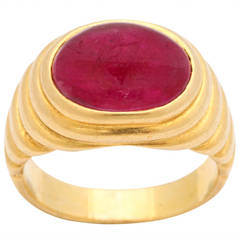 Bulgari Cabochon Ruby Ring