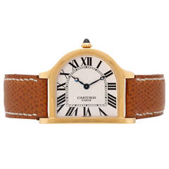 Retro Cartier Paris Collection Privée Yellow Gold Cloche Wristwatch circa 1998