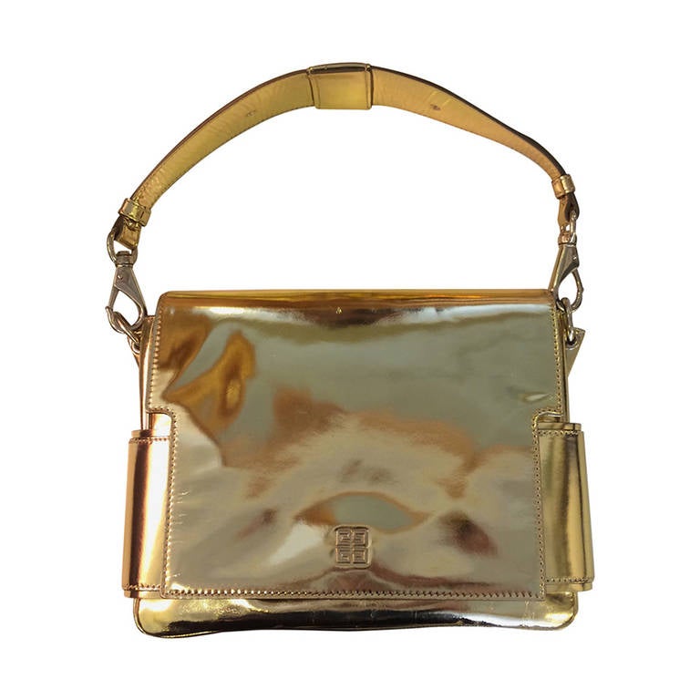 Givenchy Gold Metallic Messenger Bag