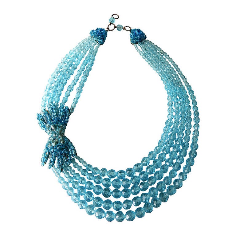 Coppola e Toppo Multi-strand Crystal Bead Necklace, 1960s