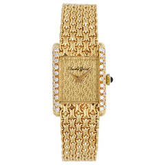 Bueche-Girod Lady's Yellow Gold and Diamond Bracelet Watch