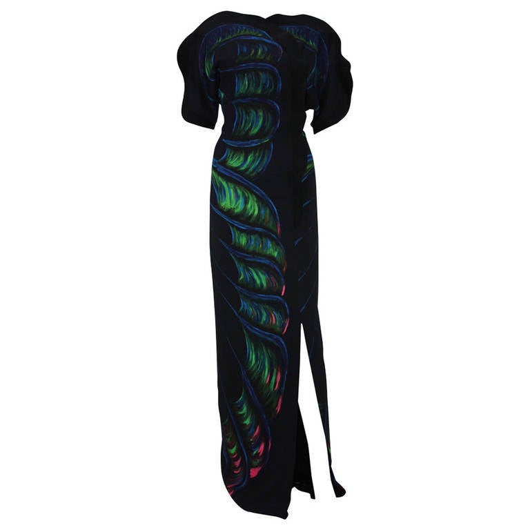 New Etro Runway Butterfly Print Gown