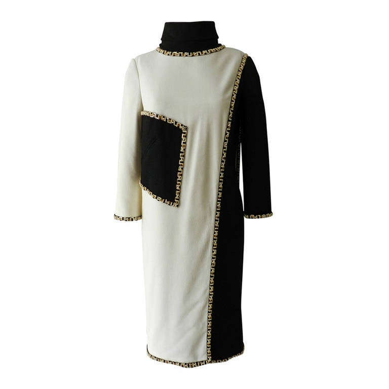 Chanel Byzantine Collection 2011 Black White Beaded Dress