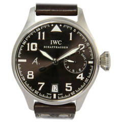 IWC Stainless Steel Antoine de Saint Exupery Big Pilot Wristwatch circa 2011