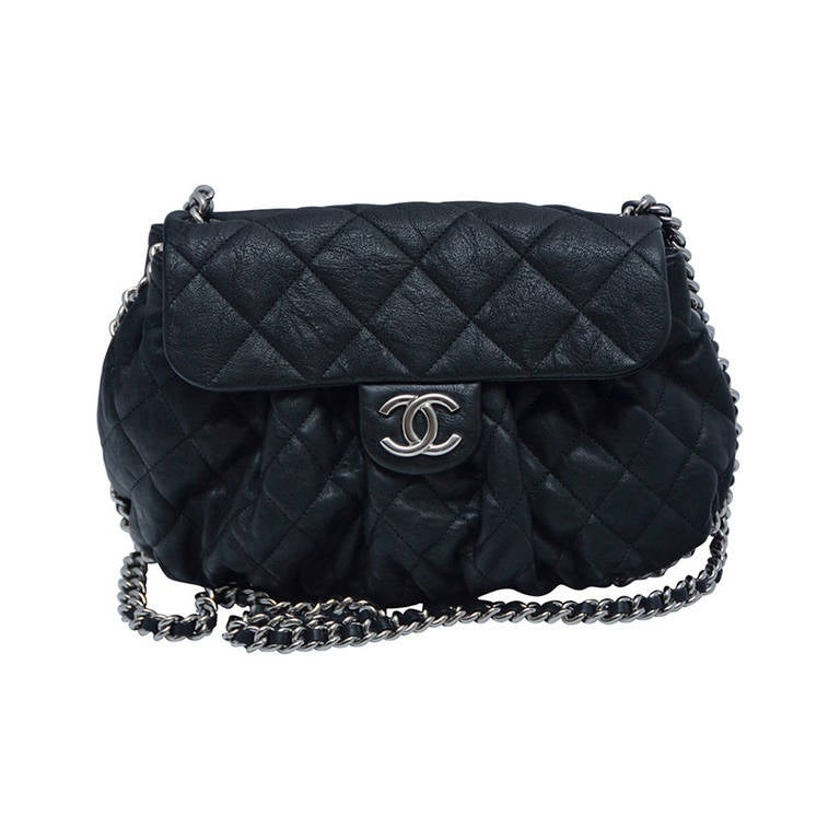 Chanel Lambskin Chain Around Medium Size Bag Handbag NWT