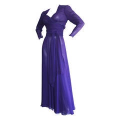 June Carter Cash's Stunning Vintage Purple Chiffon Gown Ensemble