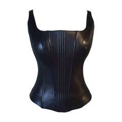 Chanel Sculpted Leather Bustier 1980s