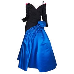 1980s Arnold Scaasi Brliiant Sculptural Silk Ballgown 6