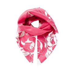Écharpe à imprimé rose vintage Chanel