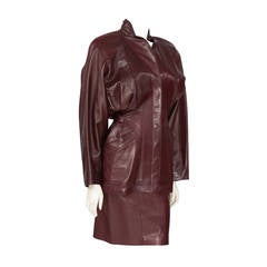 Alaia Leather Skirt Suit