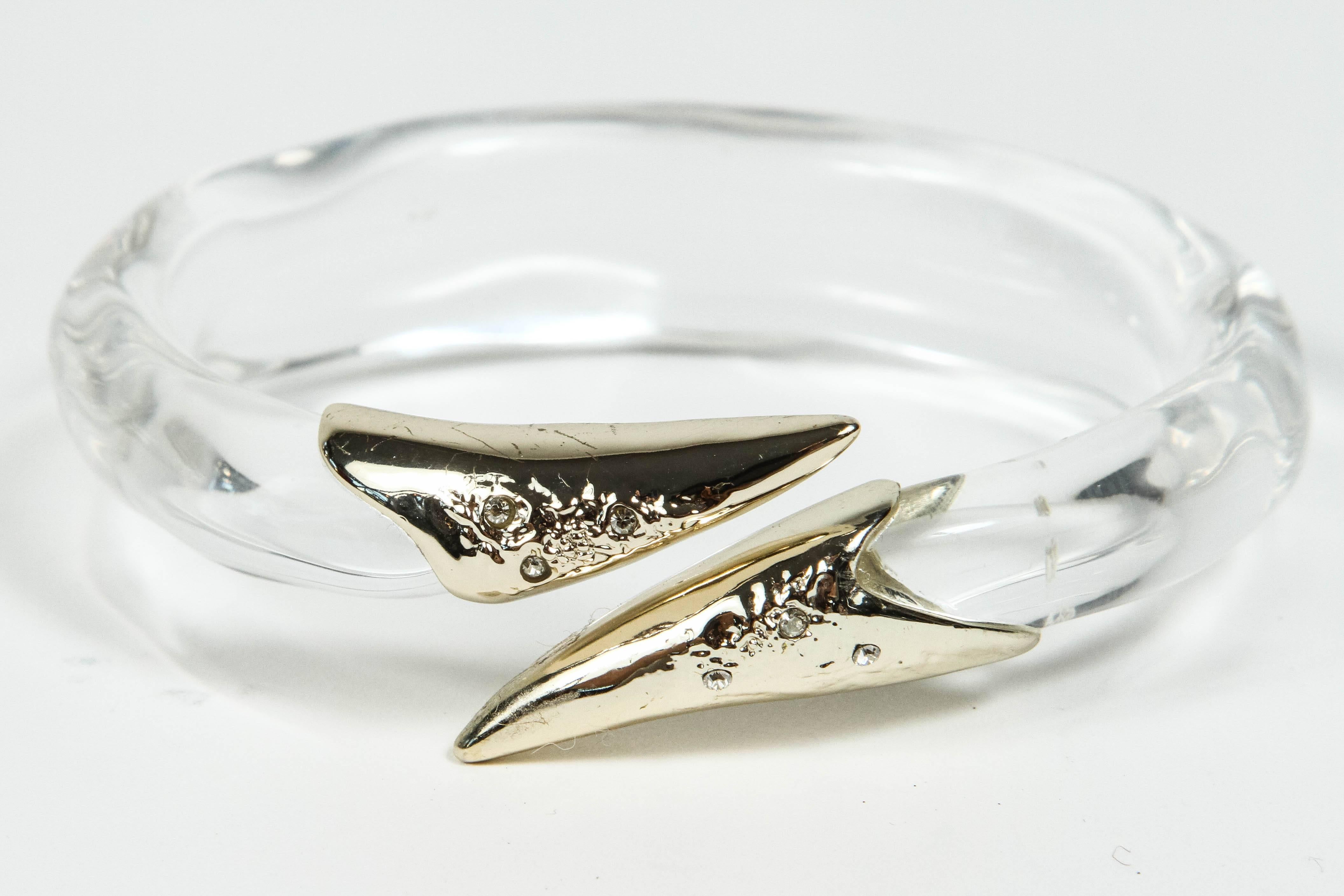 Alexis Bittar Lucite Snake Bangle In Excellent Condition In Palm Desert, CA