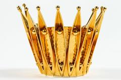 Unique Gold Gilt Crown Cuff Bracelet by Sorrell Originals
