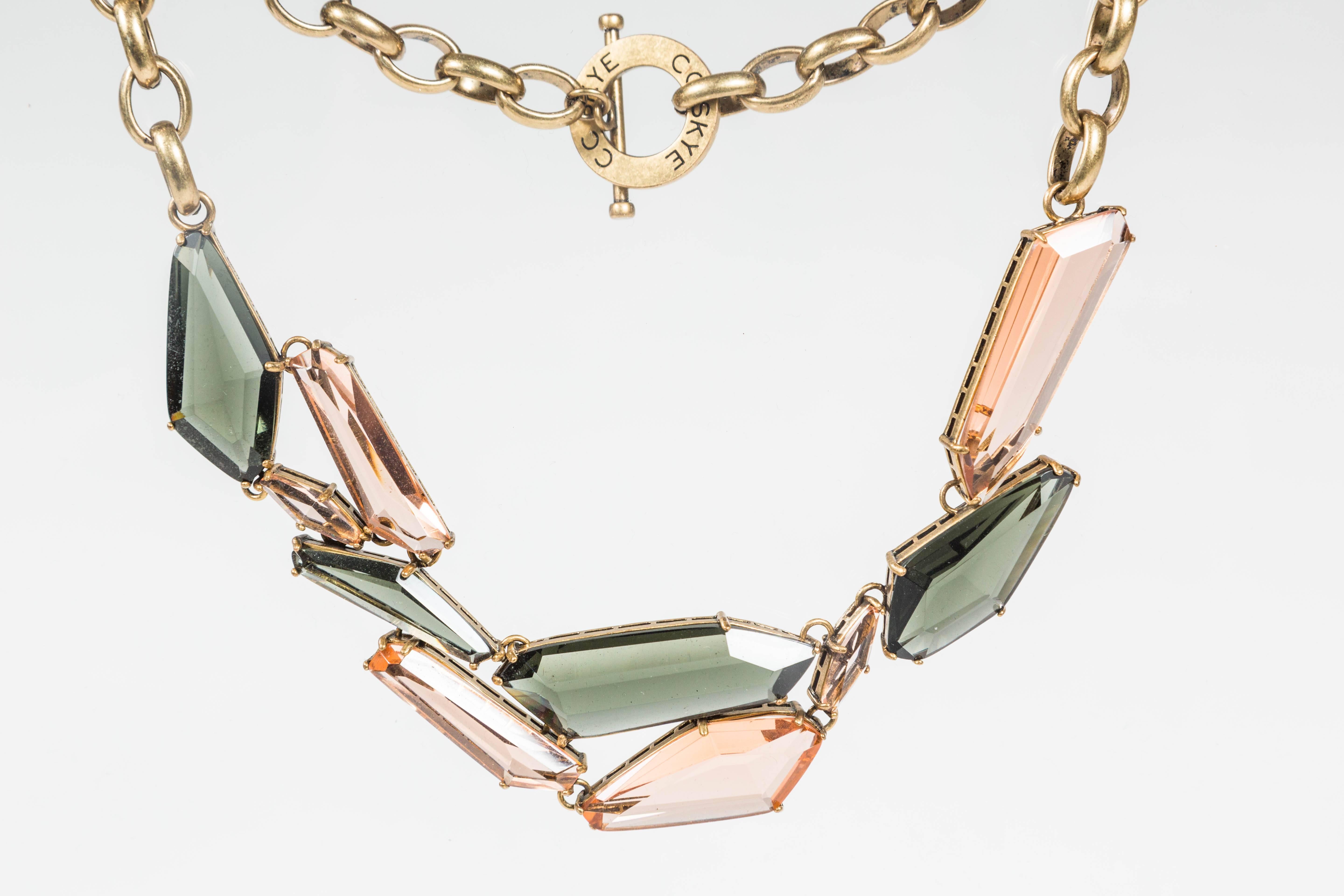 Women's Gilt Metal & Faceted Crystal Necklace by CC Skye