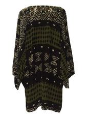 Oscar de la Renta Embellished Beaded Mini Caftan Tunic
