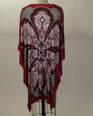 Gucci Red Paisley Swim Beach Pool Cover Up Poncho Top