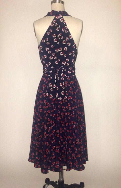 Gucci Blue and Red Heart and Beach Ball Print Silk Dress at 1stDibs ...