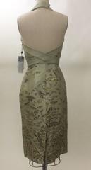 Alexander McQueen 2006 Light Sage Green Silk Butterfly Moth Halter Wiggle Dress