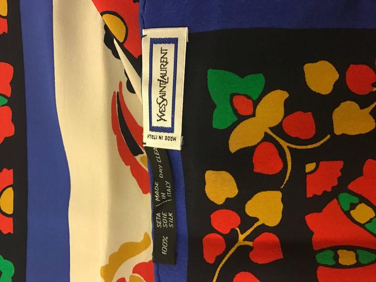 ysl silk scarf vintage
