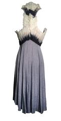 Alexander McQueen Grey Jersey Dress with Ombre Organdy Detail