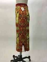 Dolce & Gabbana Lemon and Cart Wheel Print Jersey Pencil Skirt