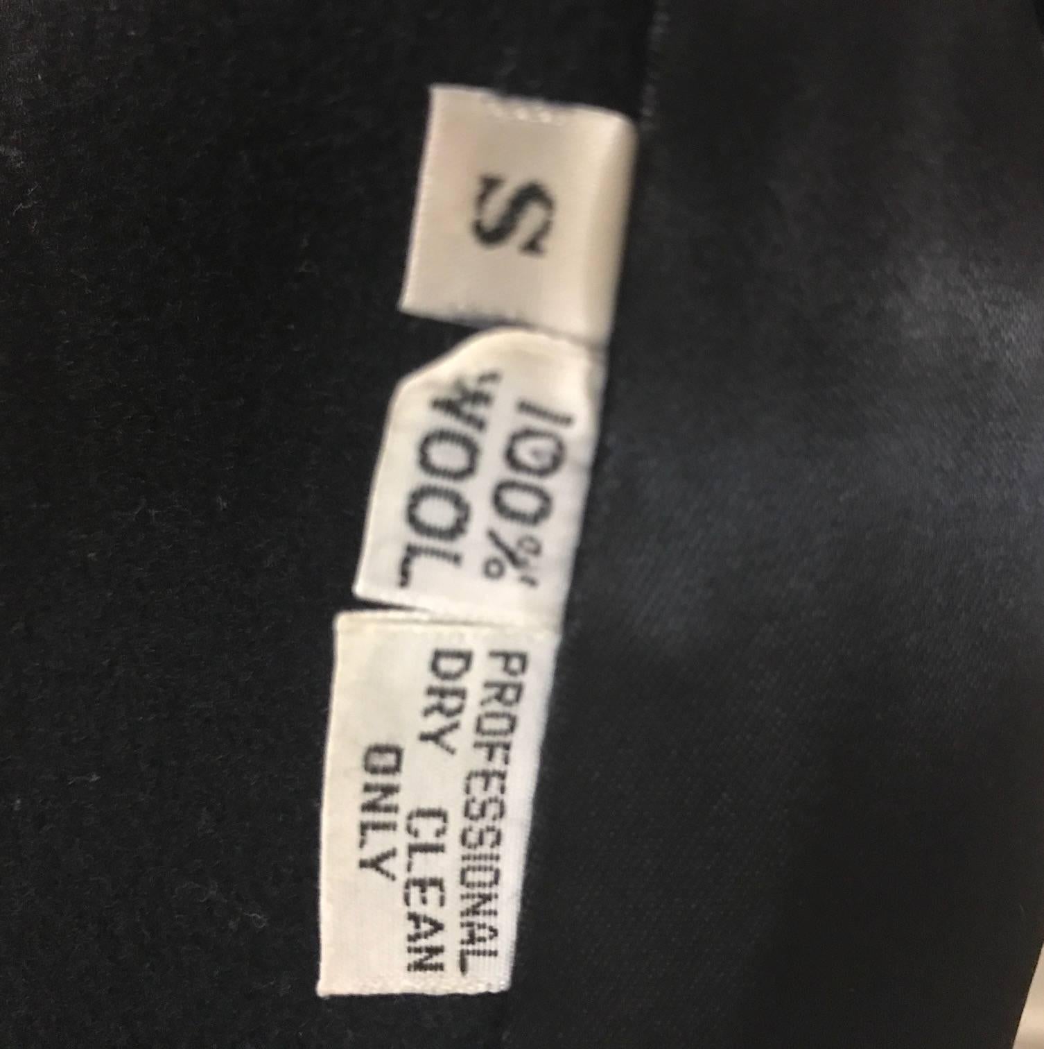 Sprouse by Stephen Sprouse Black Wool Biker Jacket with Zipper Pockets, 1980s For Sale 1
