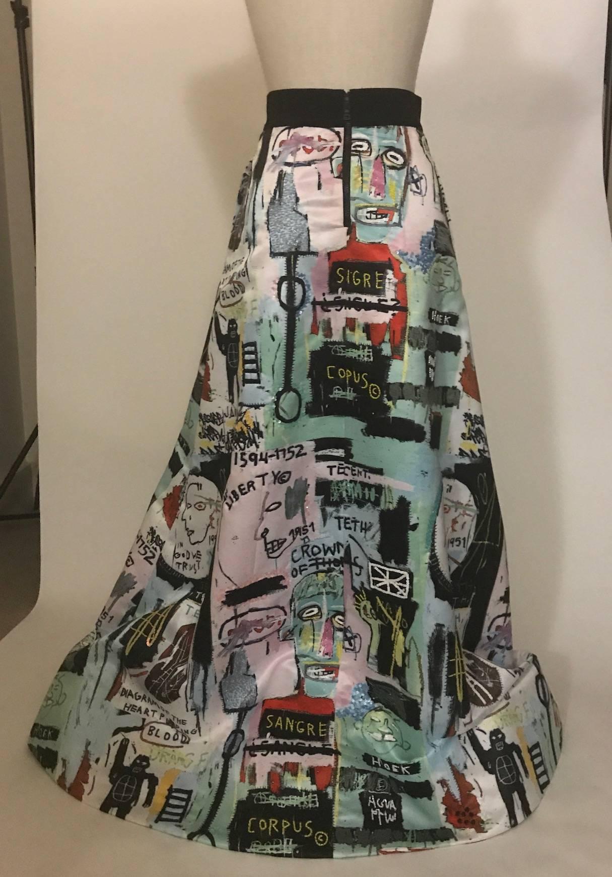alice and olivia basquiat skirt