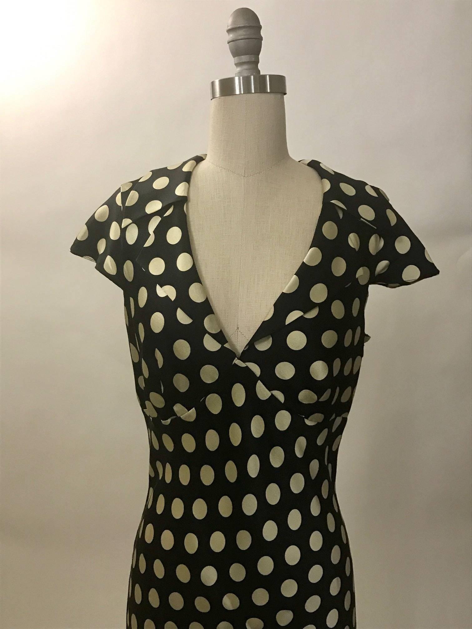 black and white polka dot maxi dress