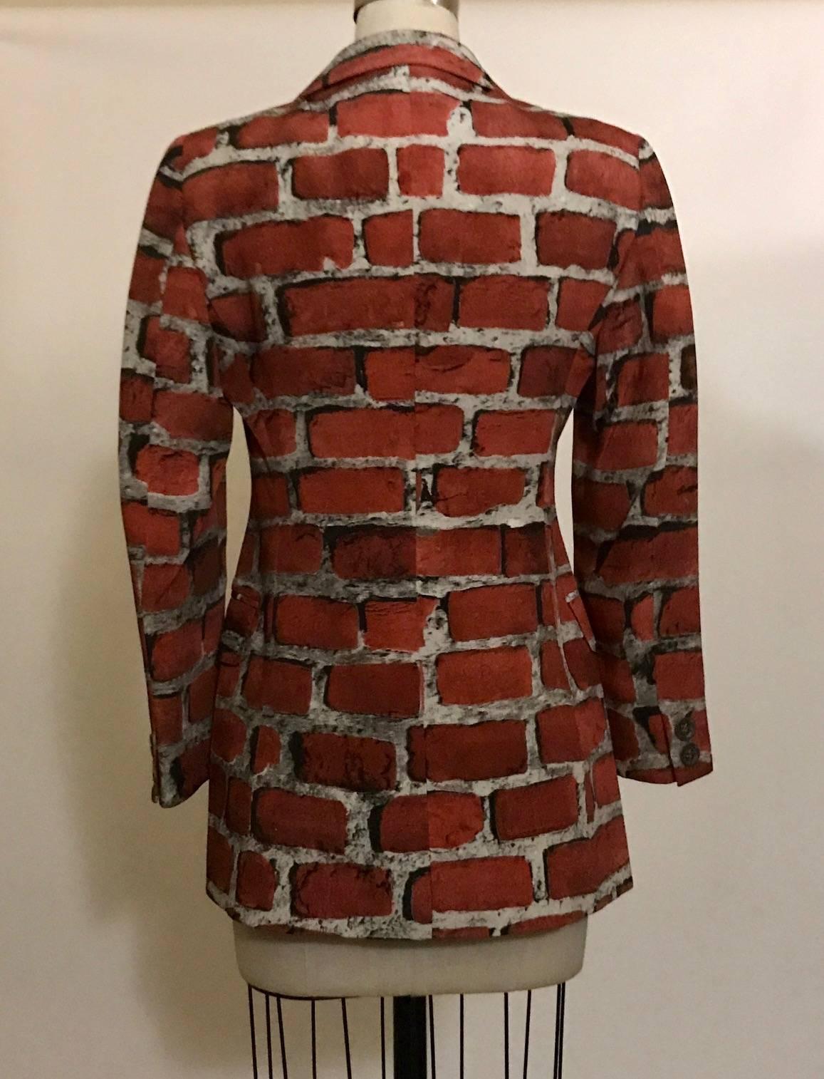 moschino brick suit