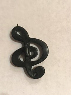 Patrick Kelly Black Music Note Buttons for Streamline, 1980s