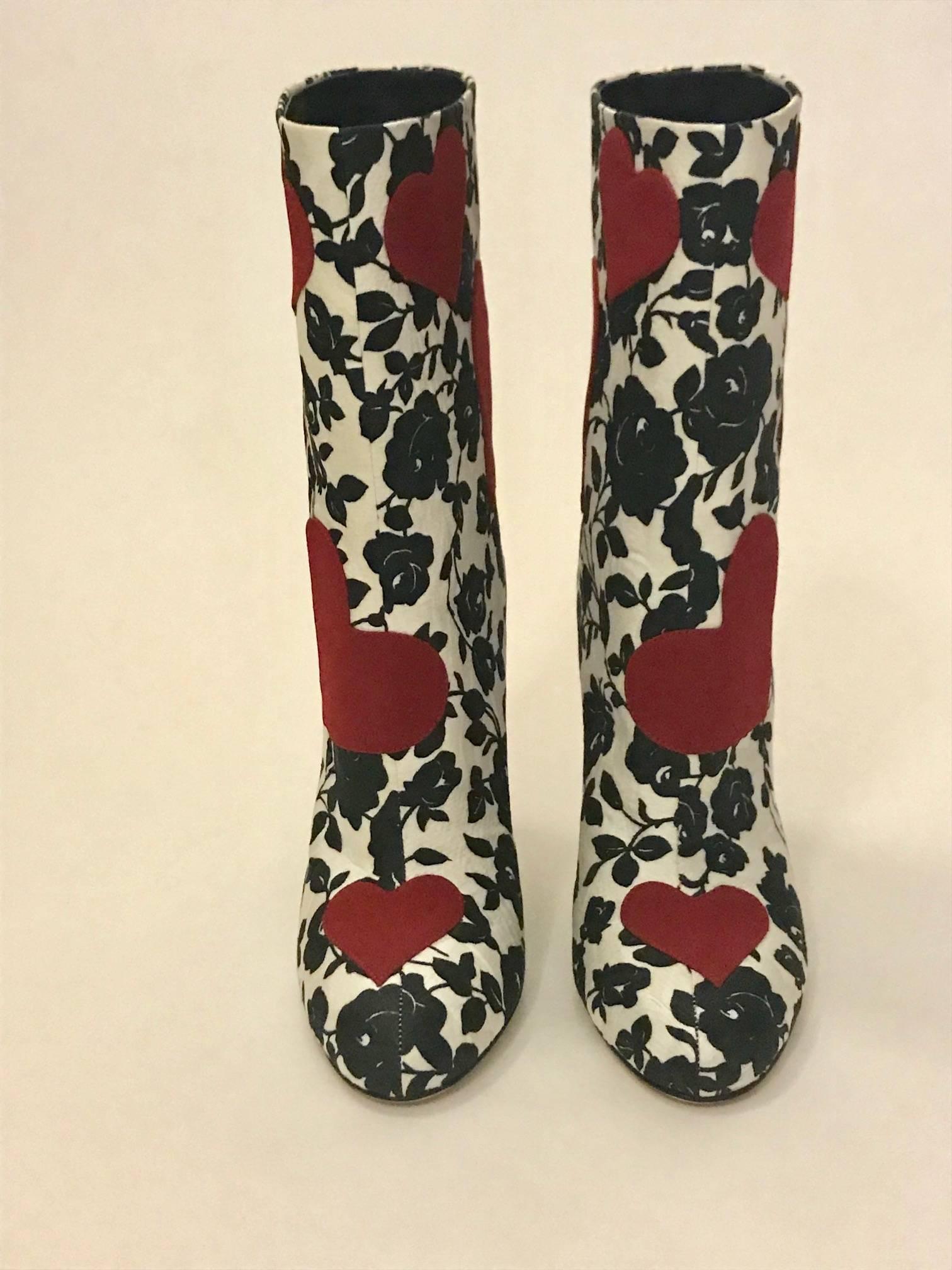 white boots with red hearts