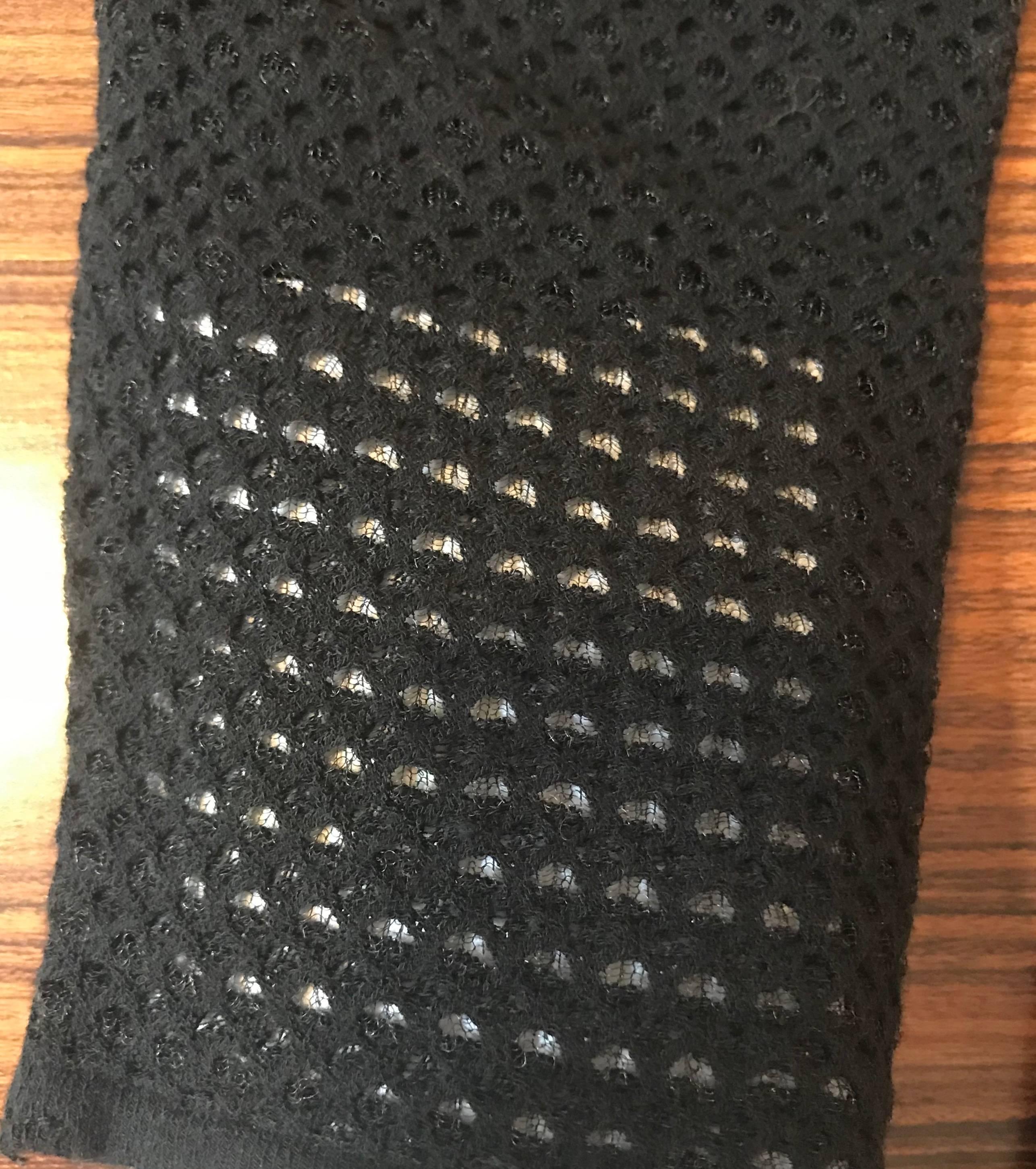 black mesh sweater