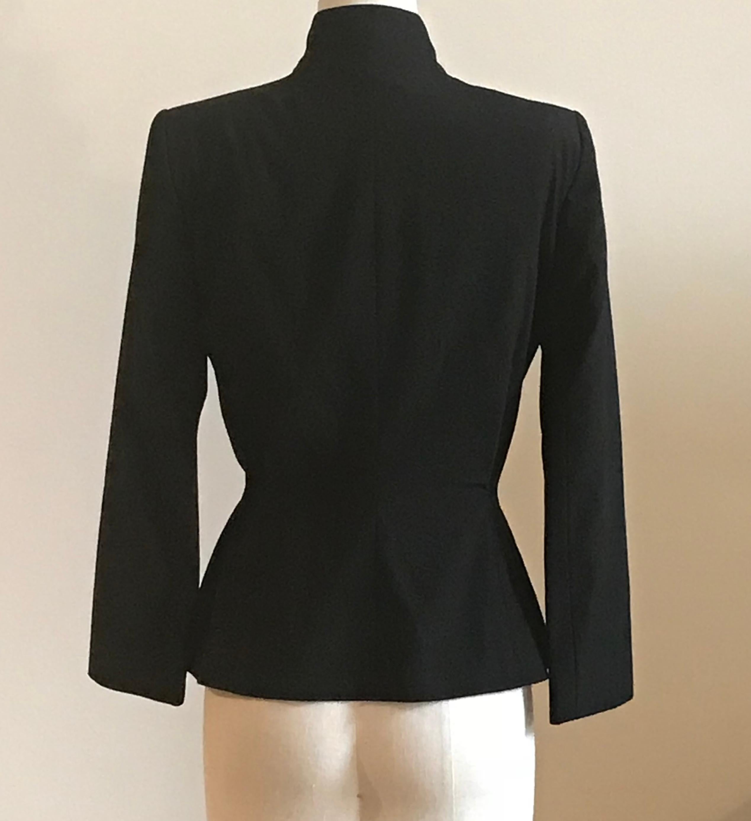 Yves Saint Laurent Black Draped Blazer Jacket Rive Gauche Collection, 2000s  1