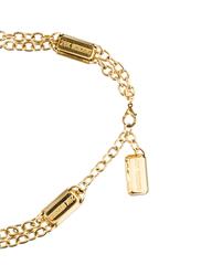 Moschino Gold Bar "28k Moschino" Chain Belt Redwall, 1990s